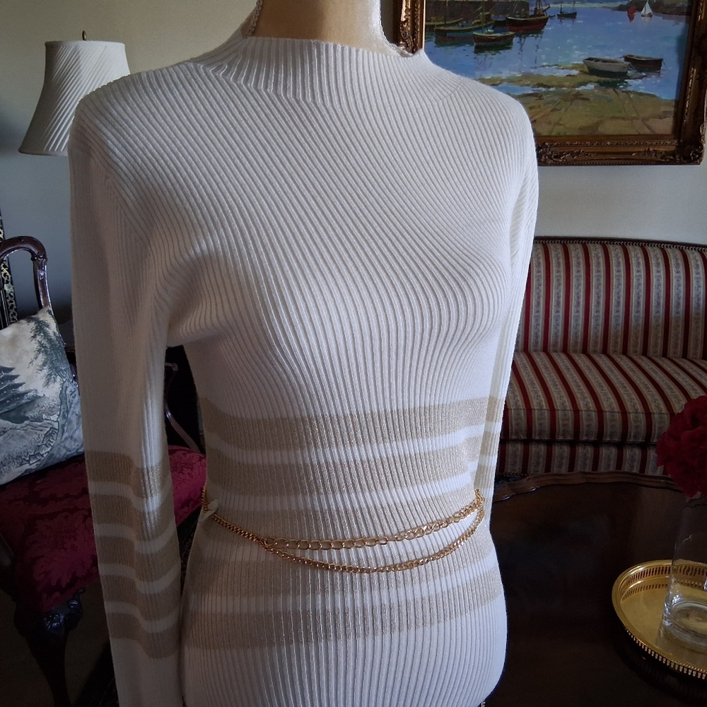 NWT Steve Madden Ivory Long Sleeve Sweater Dress